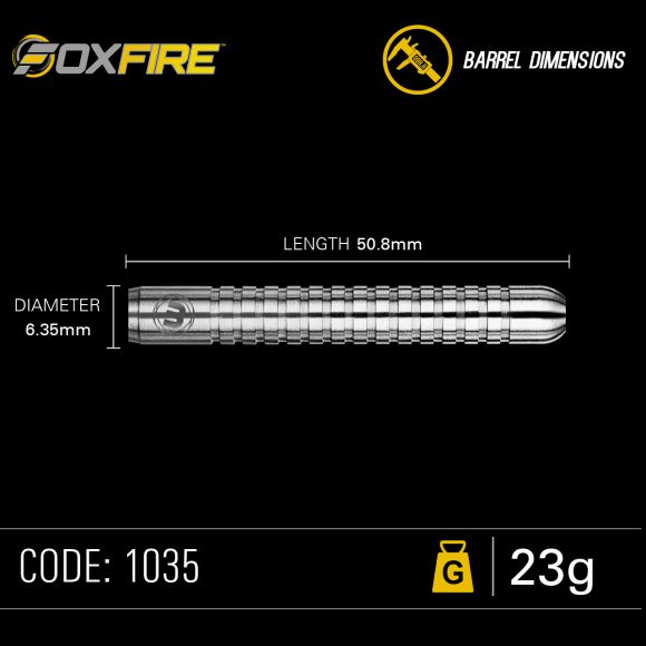 Winmau Foxfire Steel Tip Dart Set 23 gram 80% Tungsten alloy