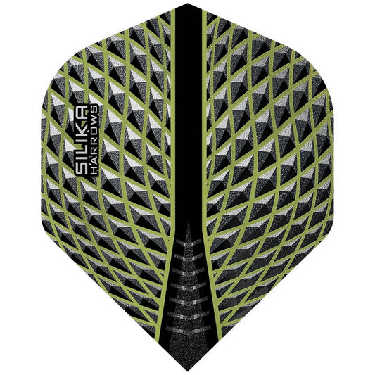 Harrows Silika - Patented Tough Crystalline Coated Yellow - No2 Standard Dart Flights