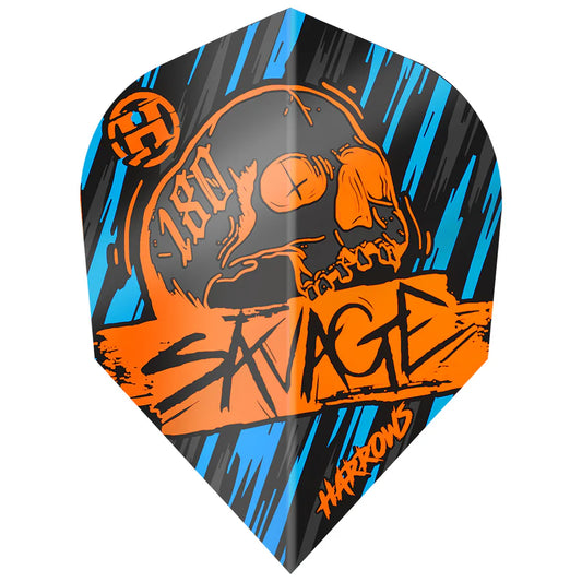 Harrows Savage Orange/Blue Standard Dart Flights
