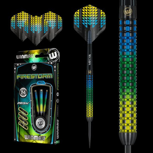 Winmau Firestorm Steel Tip Dart Set 24 gram 90% Tungsten alloy