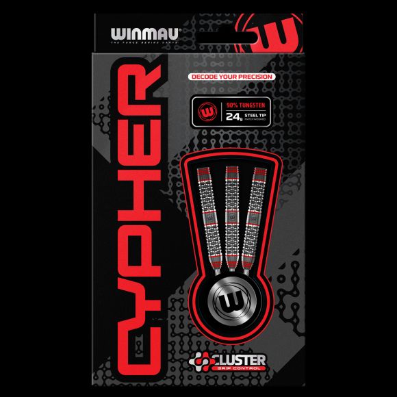 Winmau Cypher Steel Tip Dart Set 24 gram 90% Tungsten Alloy
