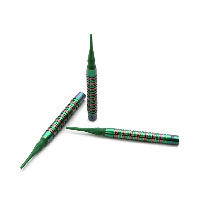 CUESOUL Green Gem Stone 19 gram 90% Tungsten Soft Tip Dart Set w/ ROST Flights