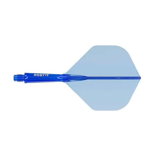 CUESOUL ROST 77 Integrated Dart Shaft & Flight - Big Standard Shape - Long - Transparent B/B/G
