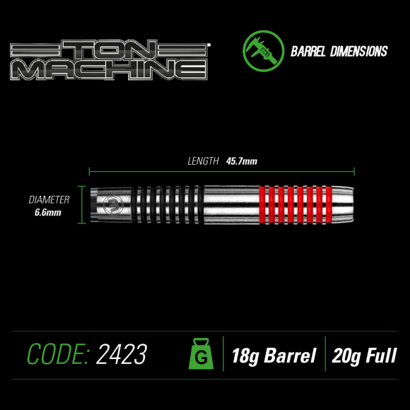 Ton Machine 20 gram 80% Tungsten alloy SOFT TIP