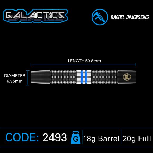 Winmau Galactics 20 gram SOFT TIP Dart Set 90% Tungsten Alloy
