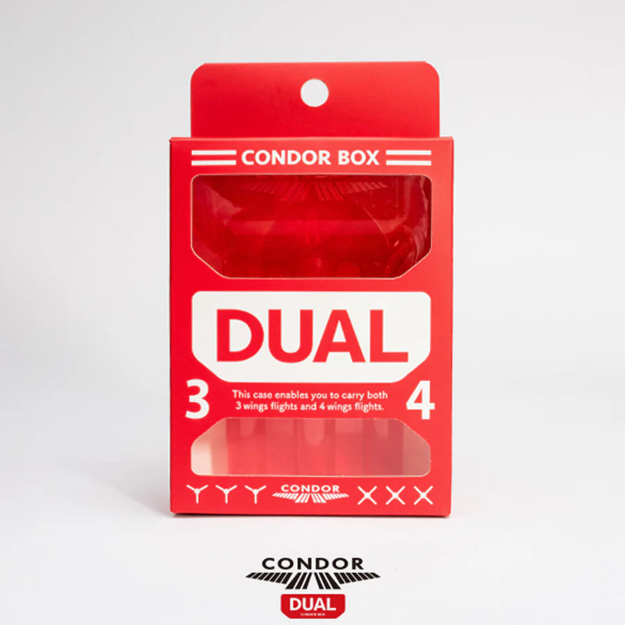 Condor Box Dual Dart Case - Clear Red