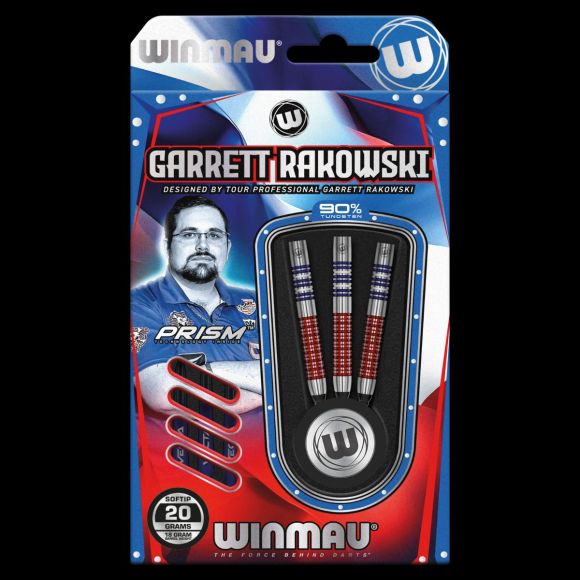 Winmau Garrett Rakowski - 20 gram 90% Tungsten alloy SOFT TIP