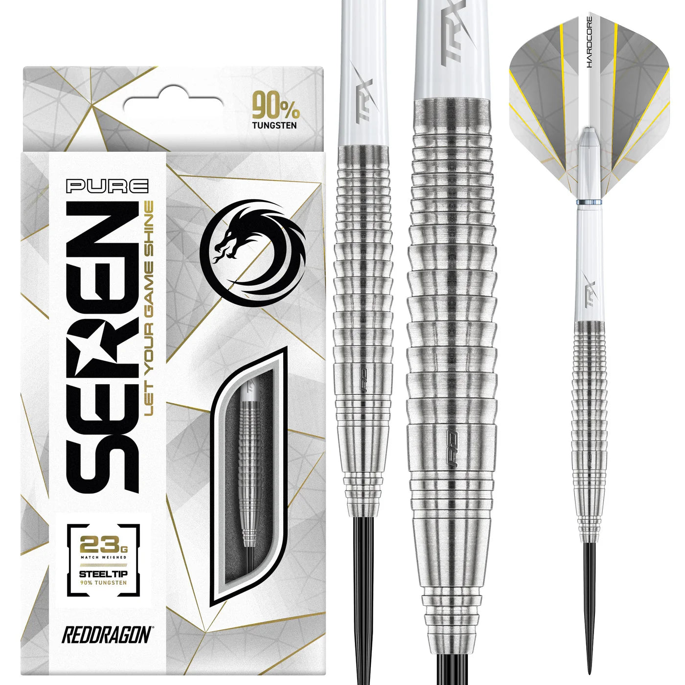 Red Dragon Seren 4 Pure Steel Tip Darts 90% Tungsten - 23gm