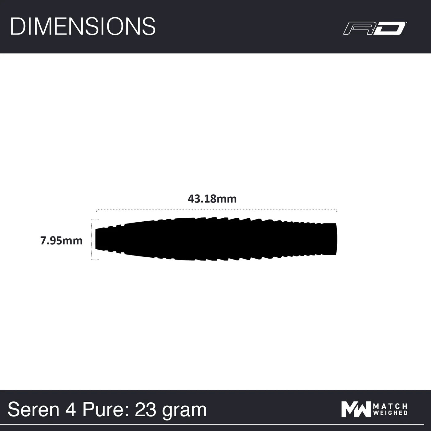 Red Dragon Seren 4 Pure Steel Tip Darts 90% Tungsten - 23gm