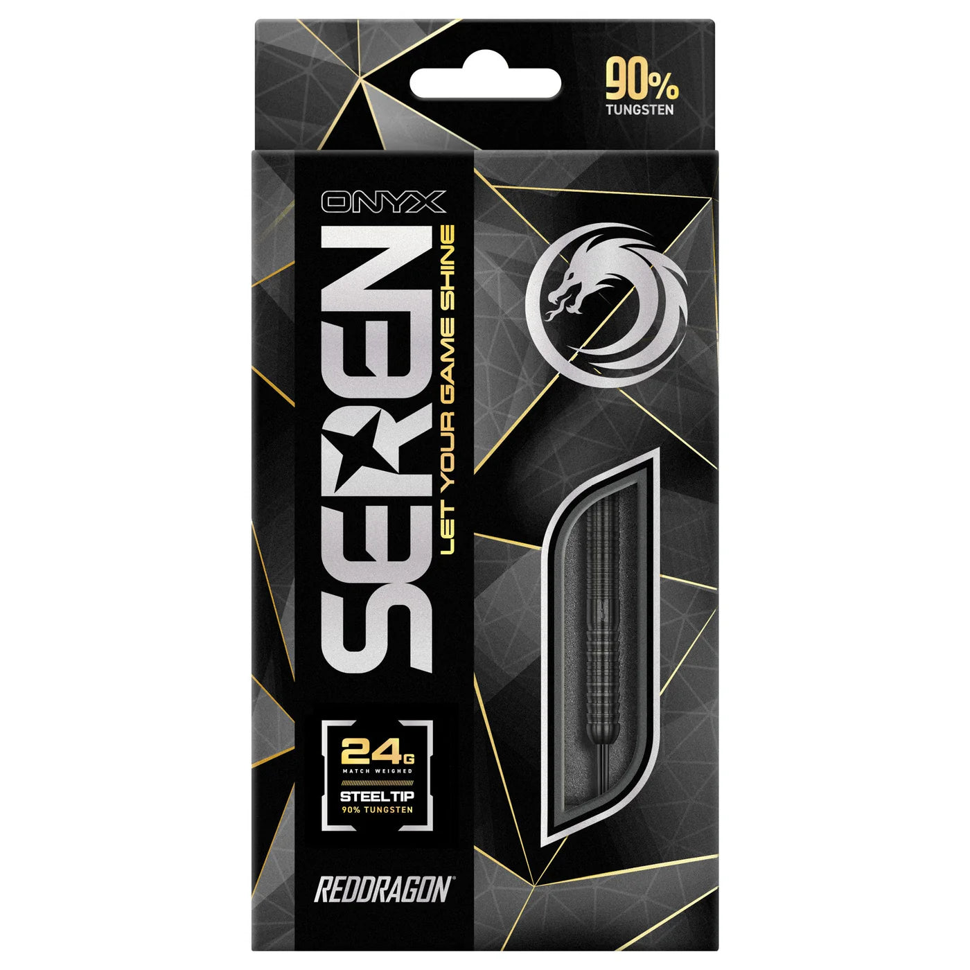 Red Dragon Seren 1 Onyx Steel Tip Darts 90% Tungsten - 24gm