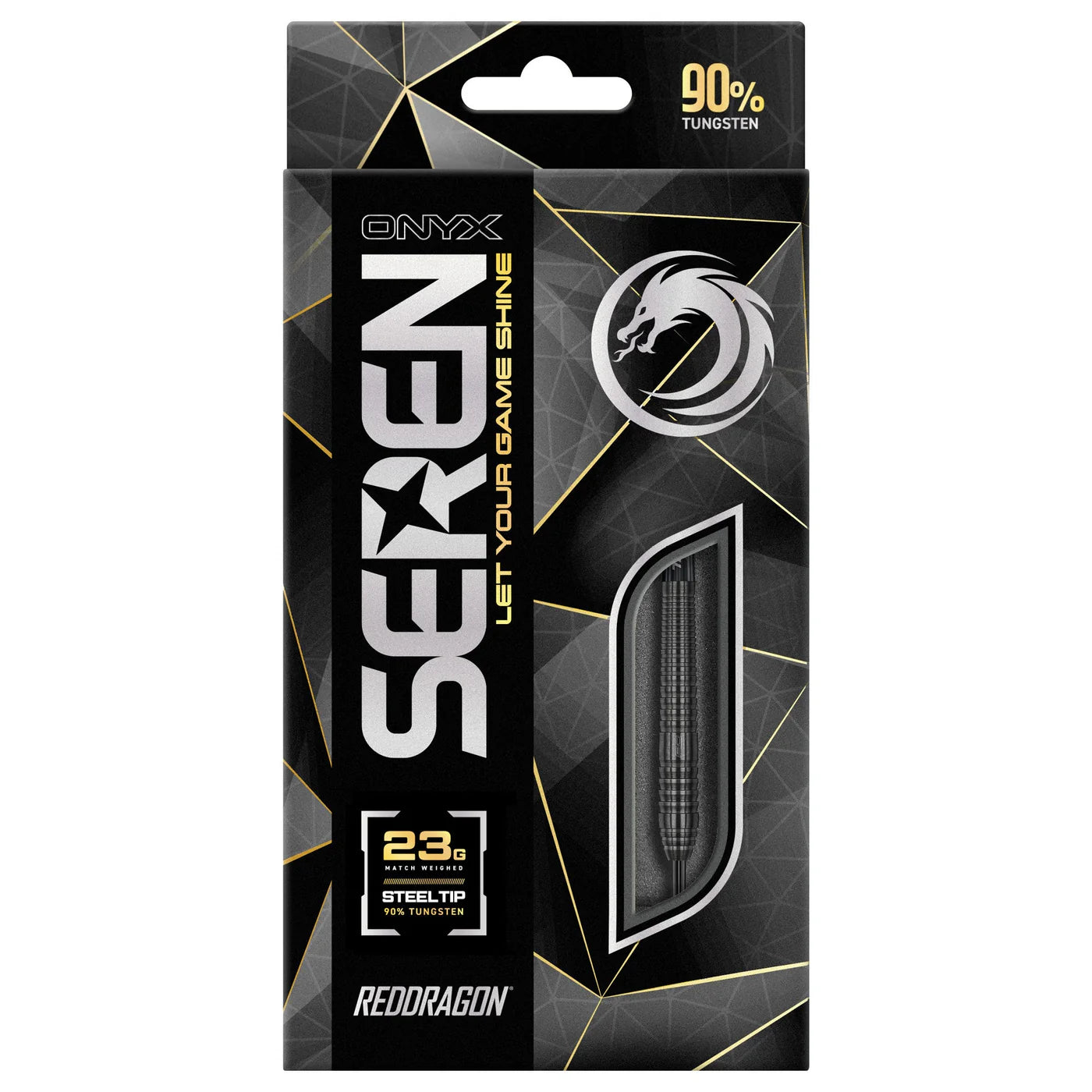 Red Dragon Seren 2 Onyx Steel Tip Darts 90% Tungsten - 23gm
