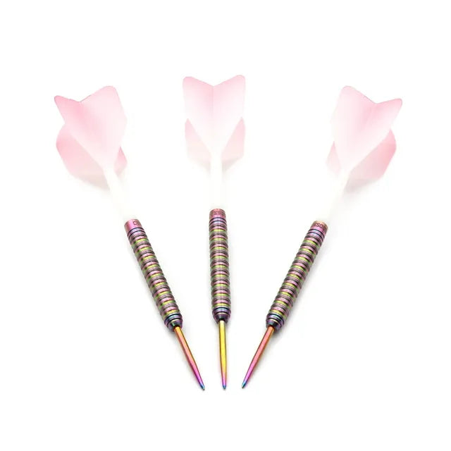 CUESOUL Pink Gem Stone 22 gram 90% Tungsten Steel Tip Dart Set w/ ROST Flights