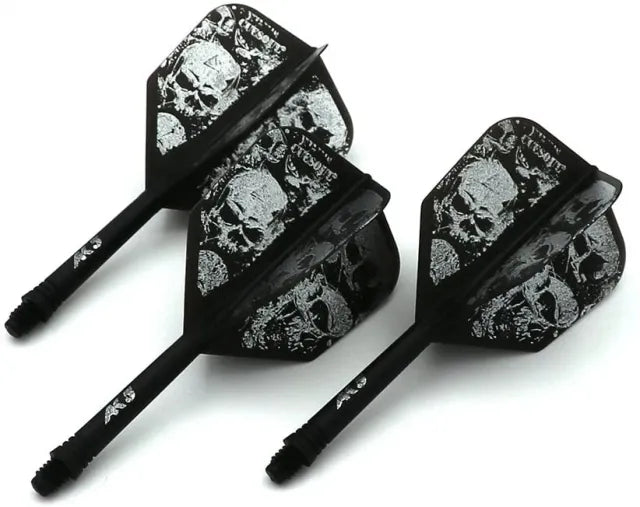CUESOUL ROST AK5 Integrated Dart Shaft & Flight - Big Wing Shape - Medium - Skulls Black