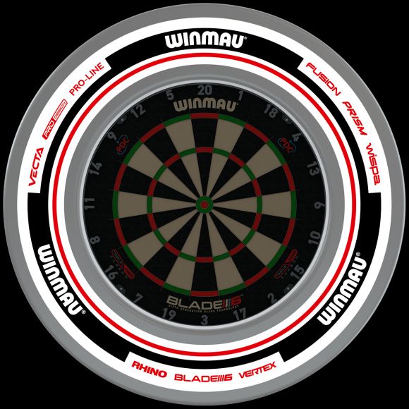 Winmau Advance White/Red Surround