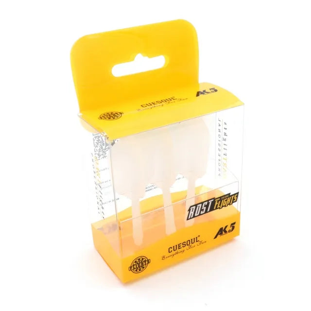 CUESOUL ROST AK5 Integrated Dart Shaft & Flight - Slim Shape - Medium - White