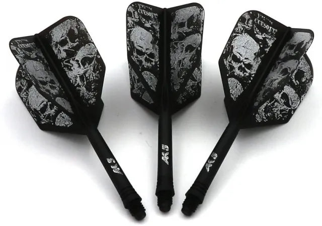 CUESOUL ROST AK5 Integrated Dart Shaft & Flight - Big Wing Shape - Medium - Skulls Black