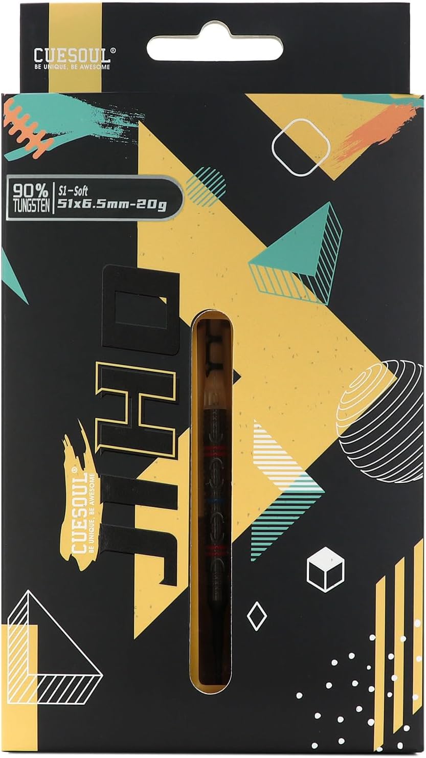 CUESOUL JIHO S1 20 gram 90% Tungsten Soft Tip Dart Set w/ ROST T19 Flight