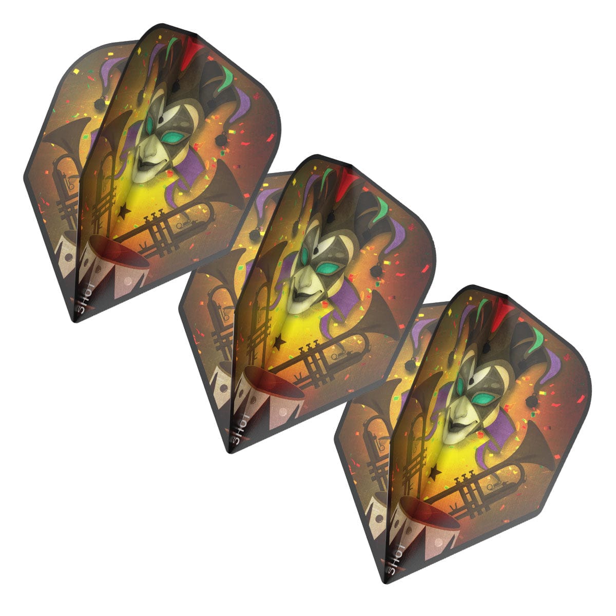 Shot Americana Jester Dart Flight Set Small Standard