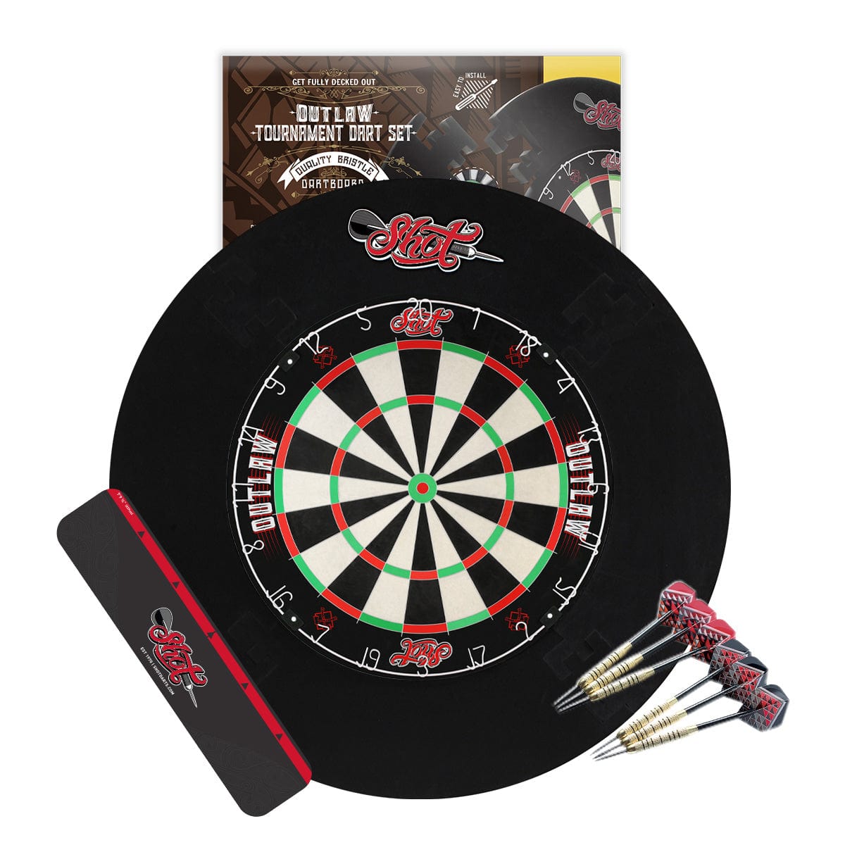 Shot Outlaw Tournament Dartboard Set
