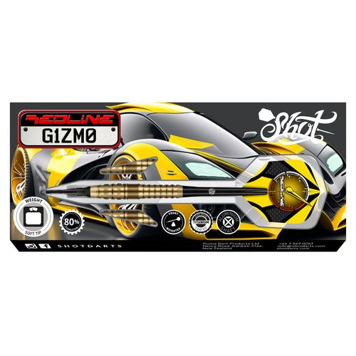 Shot Redline G1ZM0 Soft Tip Dart Set-80% Tungsten-20gm