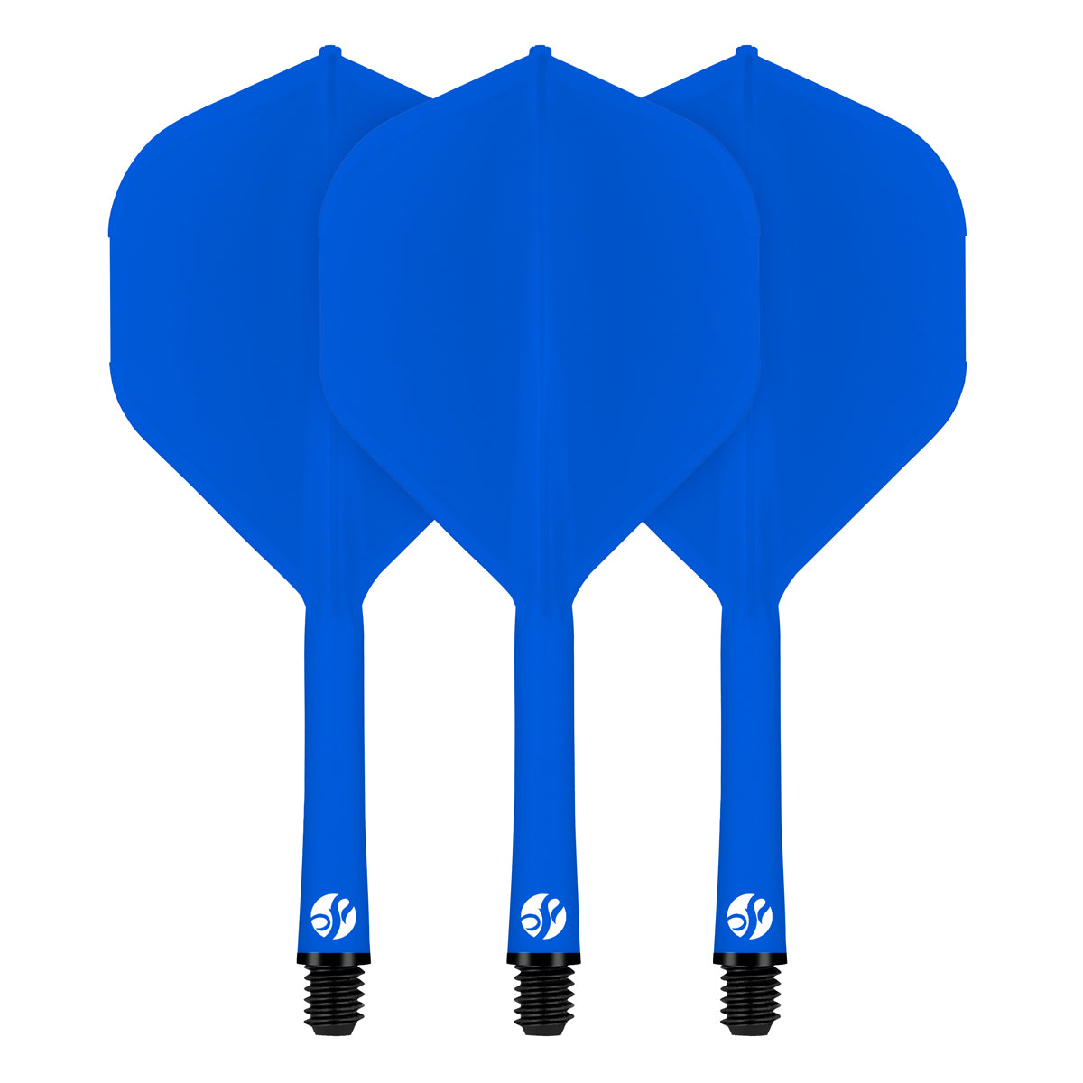 Shot Flight Deck One Piece Dart Flight and Shaft System Blue In-Between