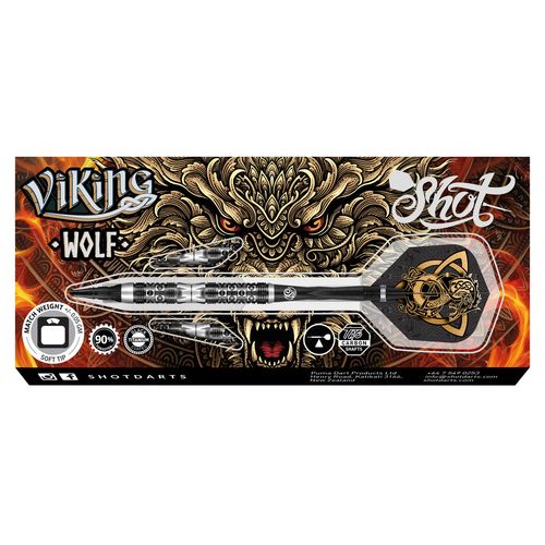 Shot Viking Wolf Soft Tip Dart Set-90% Tungsten-20gm