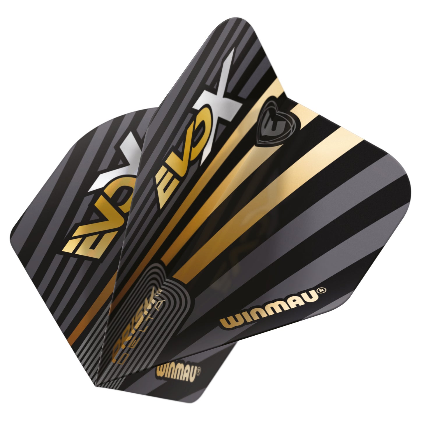 Winmau Prism Delta MvG (Michael Van Gerwen) EvoX Gold & Black Extra Thick Flights