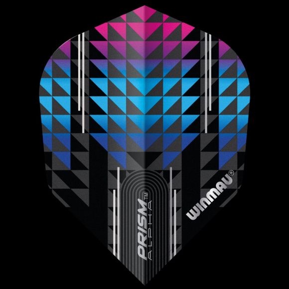 Winmau Prism Alpha Black, Purple & Blue #6 Standard Extra Thick Flights