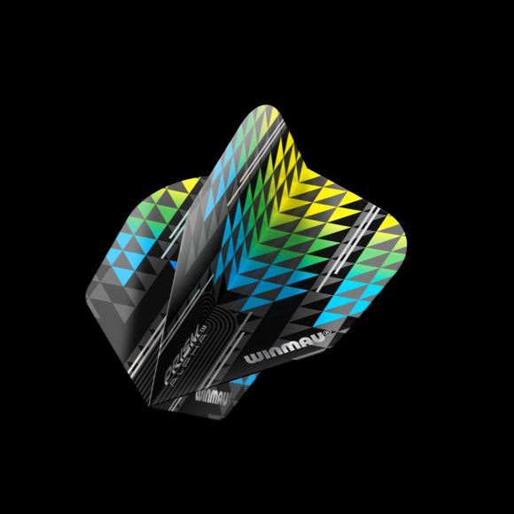 Winmau Prism Alpha Black, Yellow & Blue #6 Standard Extra Thick Flights