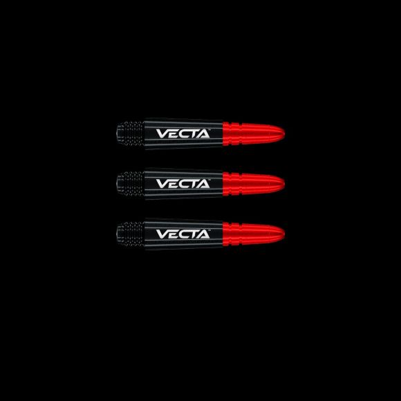 Winmau Vecta Black & Red Short Shafts