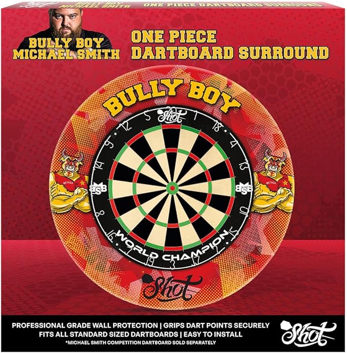 Shot Michael Smith Bully Boy 1 Piece Dartboard Surround