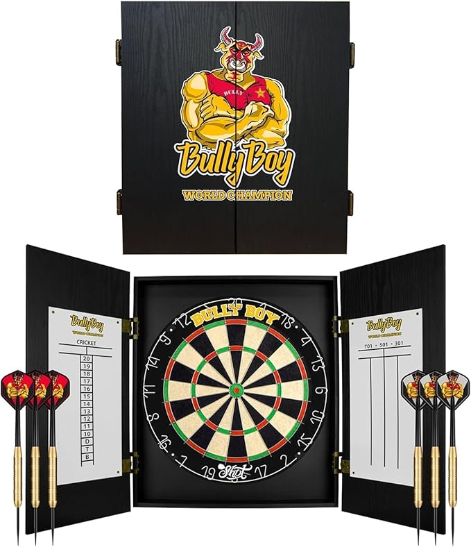 Shot Michael Smith Bully Boy Dartboard Cabinet Set