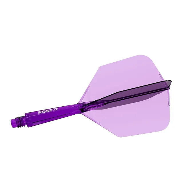 CUESOUL ROST 77 Integrated Dart Shaft & Flight - Big Wing Shape - Short - Transparent Purple