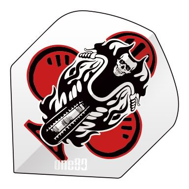 One80 Poker 04 Club Skull White Dart Flights
