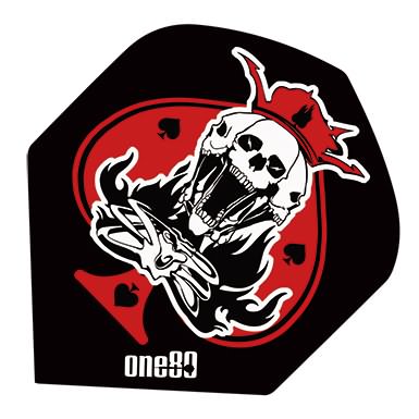 One80 Poker 03 Spade Skull Black Dart Flights