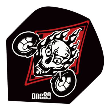 One80 Poker 01 Diamond Skull Black Dart Flights
