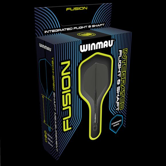 Winmau Fusion Integrated Flight & Shaft Dark Black Intermediate
