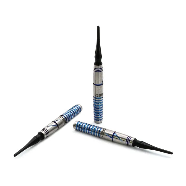 CUESOUL Blue Gem Stone 20 gram 90% Tungsten Soft Tip Dart Set w/ ROST Flights