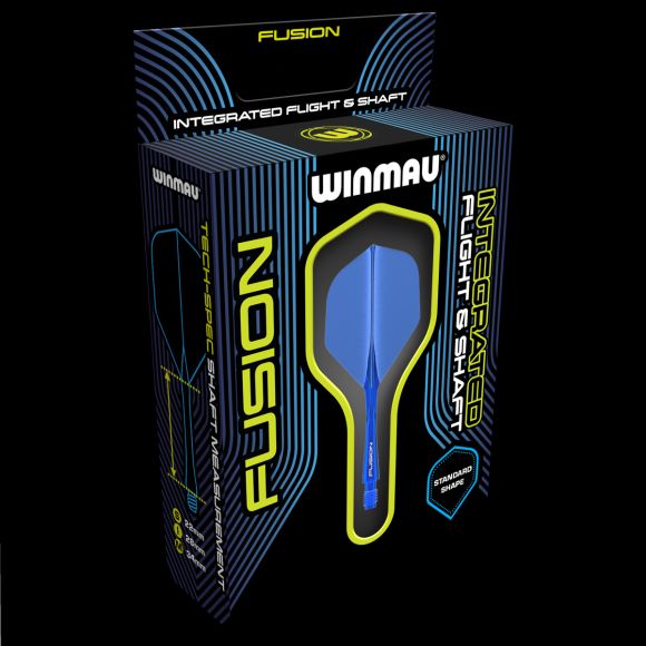 Winmau Fusion Integrated Flight & Shaft Intermediate - Azure Blue