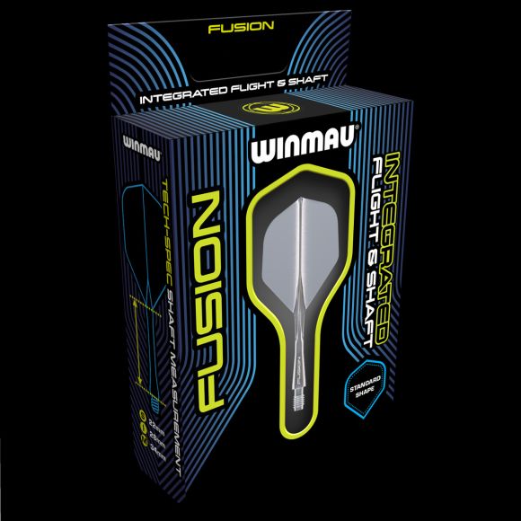 Winmau Fusion Integrated Flight & Shaft Solid Smoke Grey Medium