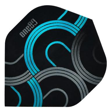 One80 Circult Black/Light Blue Dart Flights