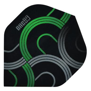 One80 Circult Black/Green Dart Flights