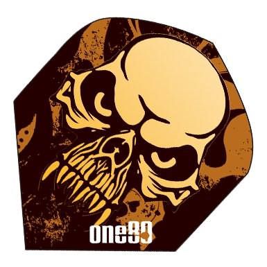 One80 Skull Yellow/Orange Dart Flights