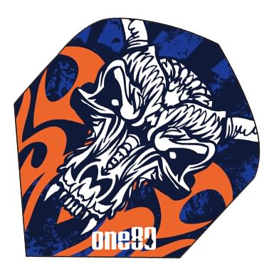 One80 Skull Blue/Orange Dart Flights