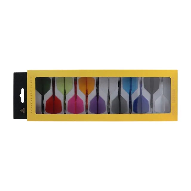CUESOUL ROST 77 Integrated Dart Shaft & Flight - Big Wing Shape - Medium - 12 Pack Assorted Colors