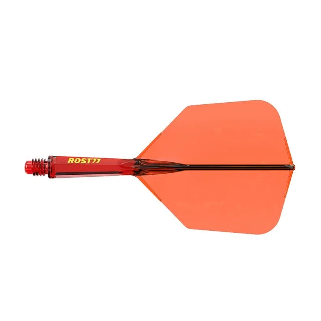 CUESOUL ROST 77 Integrated Dart Shaft & Flight - Big Wing Shape - Long - Transparent Red