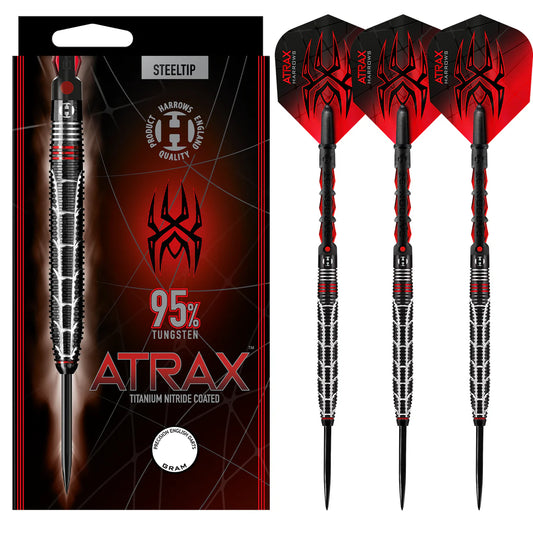 Harrows Atrax - Steel Tip Darts - 95% Tungsten - 25g