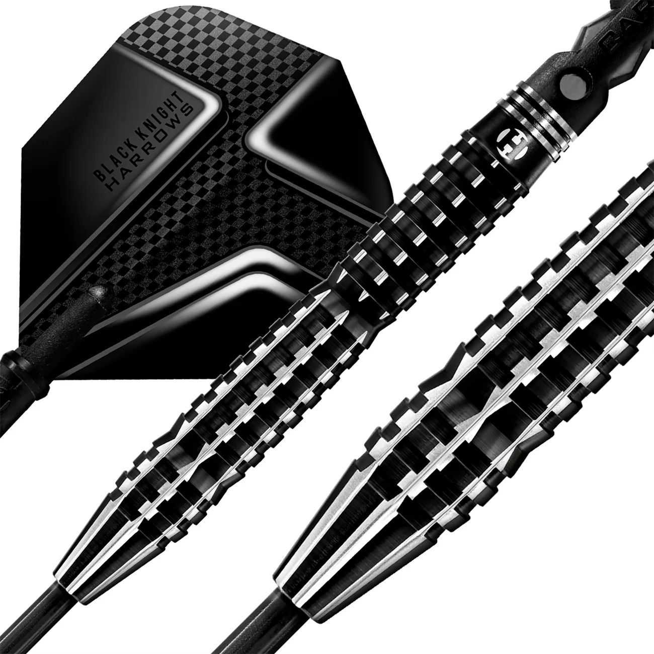 Harrows Black Knight - Steel Tip Darts - 90% Tungsten - 22g