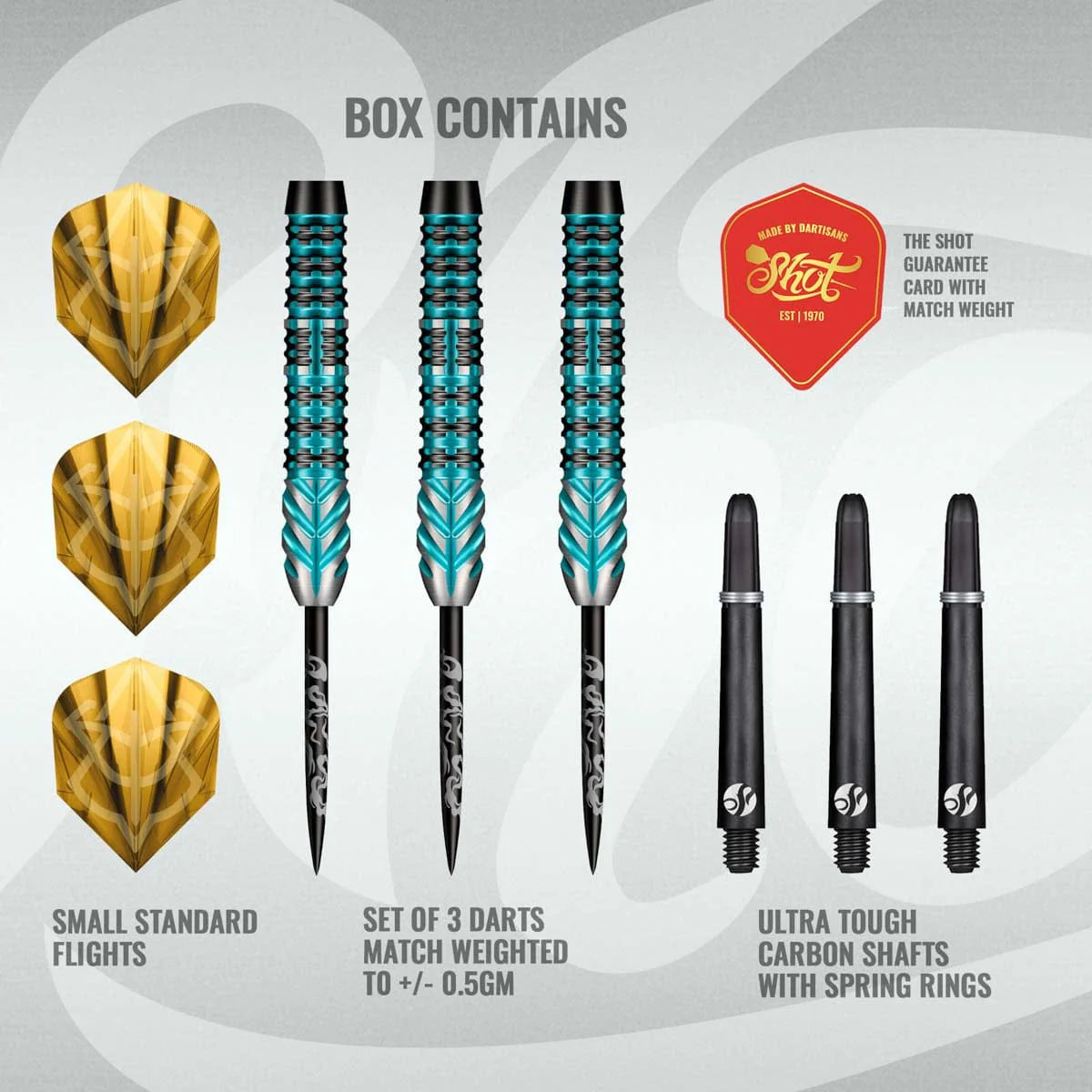 Shot Alchemy Volta Steel Tip Dart Set-90% Tungsten Barrels-24gm