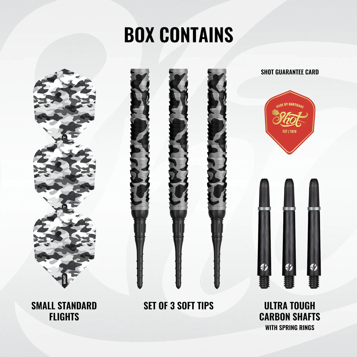 Shot Camo Polar Soft Tip Dart Set-90% Tungsten - 20gm